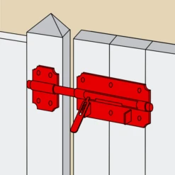 Verrou Box Gâche Targette Cadenas Ø14mm Longueur 90mm Acier Zingué Blanc -Magasin D'Outils Pour La Maison Élégant verrou box gache cadenas