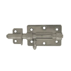 Verrou Box Bouton Poire Gâche Ø 12mm Longueur 80mm Inox 316 Brossé