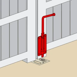 Verrou Baïonnette De Sol Ø 16mm Longueur 300 Mm Acier Zingué Blanc