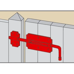 Verrou Pistolet Box Ø 12 Mm 80 Mm Inox 316L Finition Brossée Avec Gâche