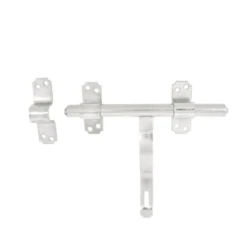 Verrou Vervelle Avec Gâche 16 Mm Longueur 200 Mm Acier Zingué Blanc -Magasin D'Outils Pour La Maison Élégant verrou vervelle a pattes