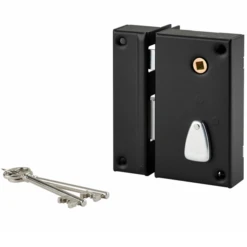 Serrure En Applique Thirard - Sens Droit - Noire - 75 X 130 Mm