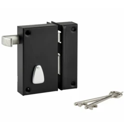 Serrure En Applique à Tirage Thirard Droit - Noire - 75x130 Mm